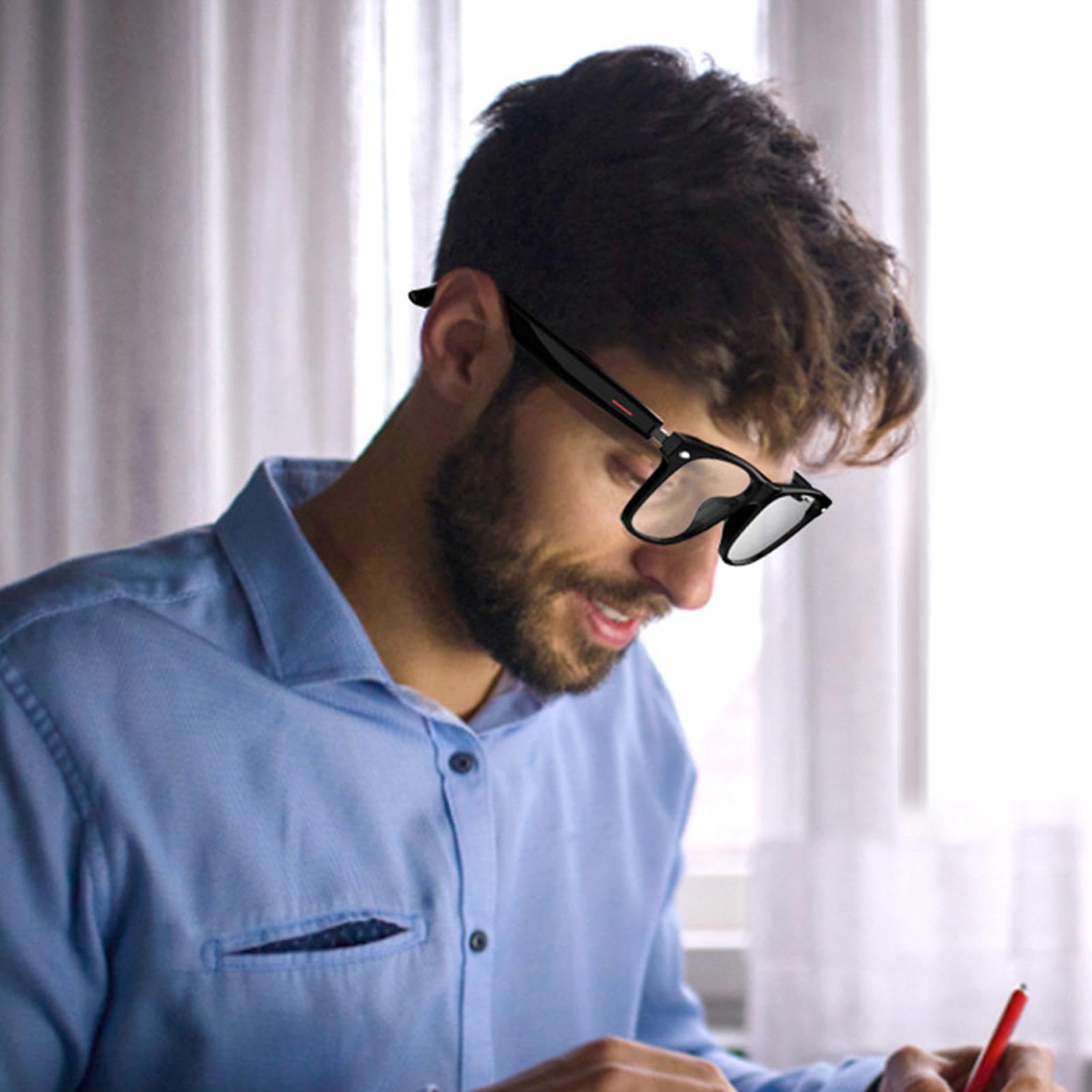 Gafas de audio inteligentes, gafas inteligentes para mujer | Gafas inteligentes de entretenimiento interior | Gafas de entretenimiento de interior inalámbricas para hombres y mujeres, responden