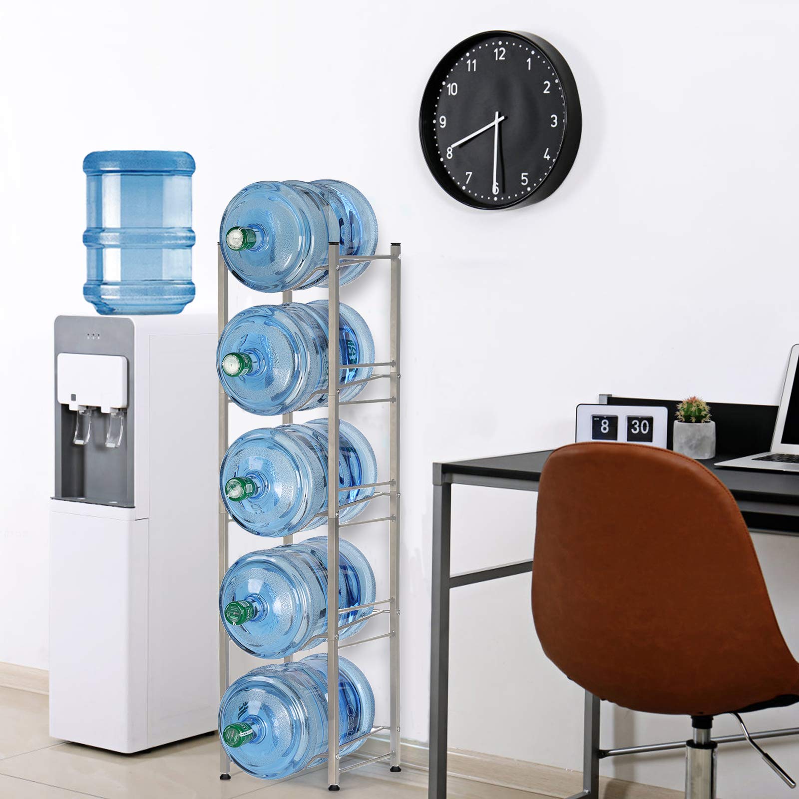 5Tier Water Bottle Holder Cooler Jug Rack, 5 Gallon Water Bottle