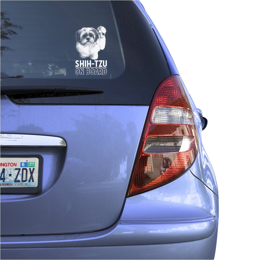 Shih-Tzu Clear Vinyl Decal Sticker for Window, Chinese Lion Dog Sign Art Print