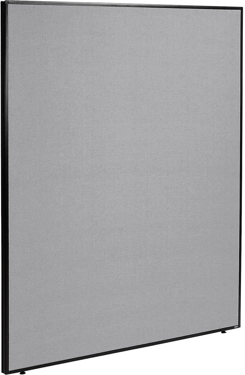 Global Industrial Office Partition Panel, 60.25 Inch Width x 72 Inch Height, Gray Color, 1 Piece, Build Your Own Office Layout, Customizable Workplace Design