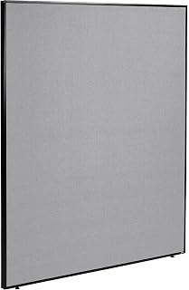 Global Industrial Office Partition Panel, 60.25 Inch Width x 72 Inch Height, Gray Color, 1 Piece, Build Your Own Office Layout, Customizable Workplace Design