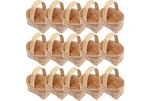 Mini Woven Baskets - 15 Pack Farmhouse Charm