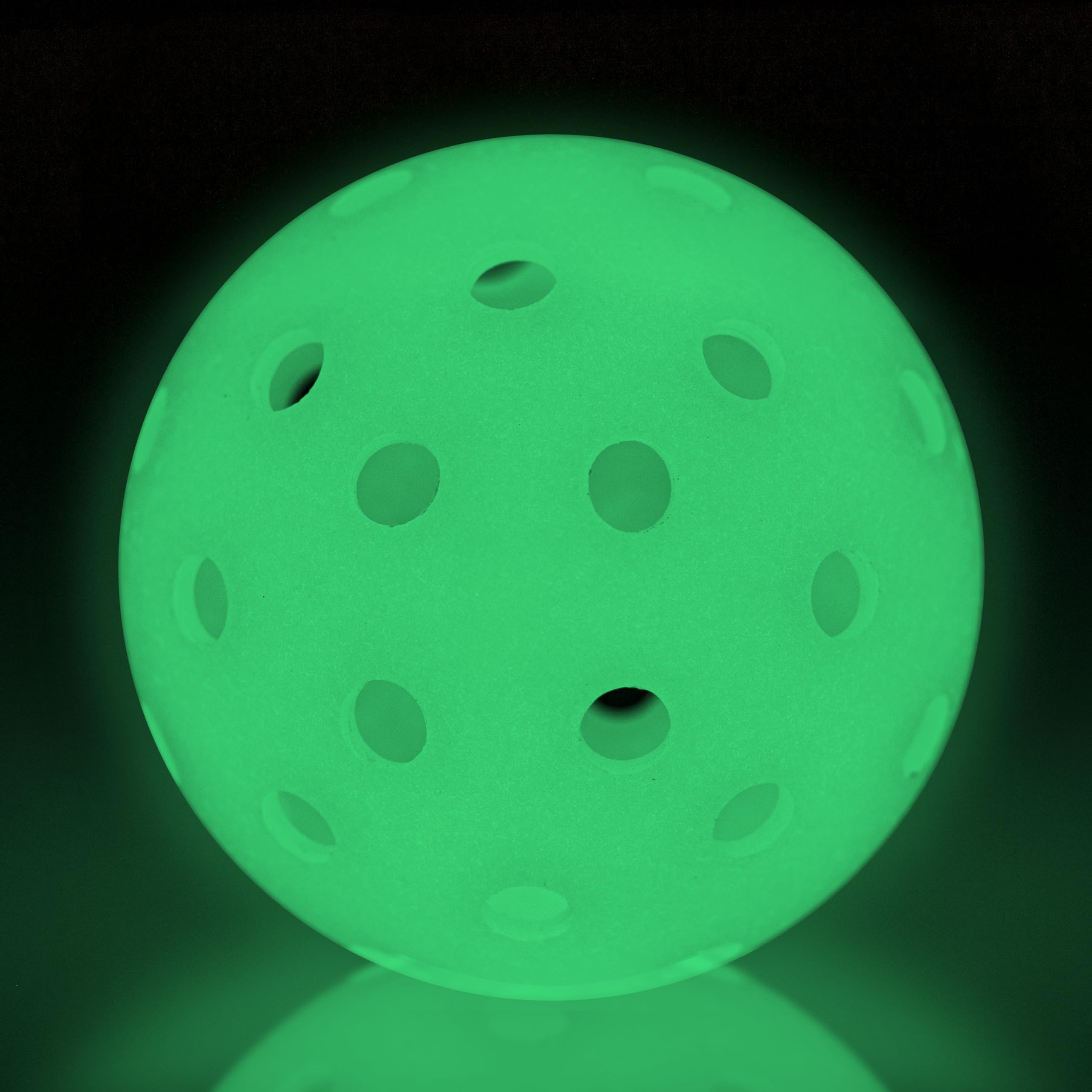 Franklin Sports Balle de Pickleball Phosphorescente - Lot de 12 Balles de Pickleball Extérieures pour Le Jeu de Nuit - Vert - Charge en Lumière Intérieure + Soleil