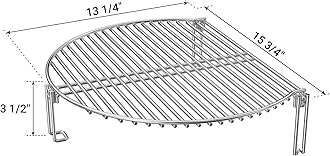 onlyfire only fire Stainless Steel Grill Expander Cooking Grate Fits for Charcoal Kettle Grills Like Weber,Char-Broil and Ceramic Grills Like Large Big Green Egg,Kamado Joe Classic,Pit Boss,Louisiana