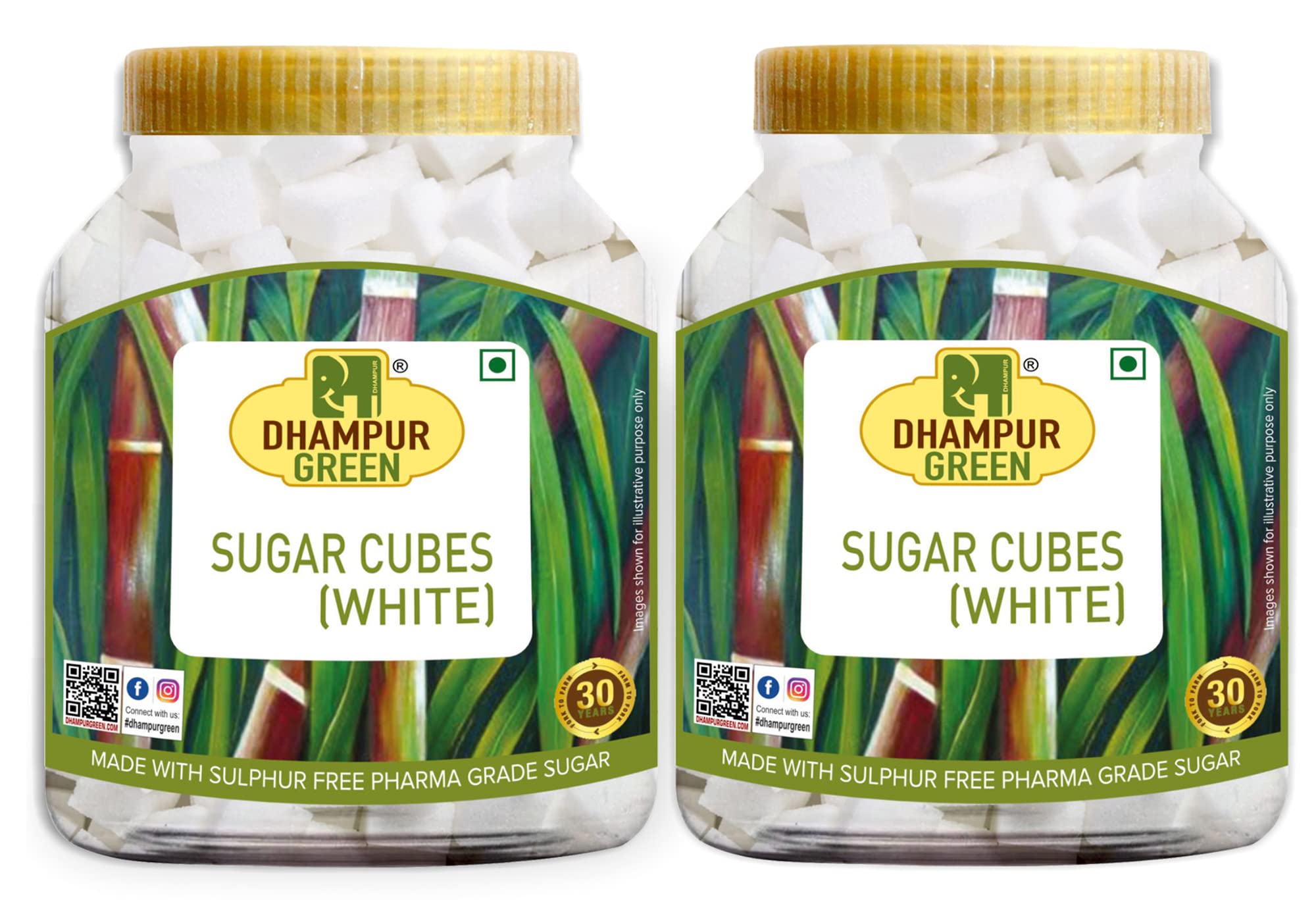 Dhampurgreen White Sugar Cubes, 1.6Kg (800Gx2) | Sugar Cubes For Tea And Coffee | No Added Sulphur And Chemicals (B09GBDR2PJ) Amazon Price History, Amazon Price Tracker
