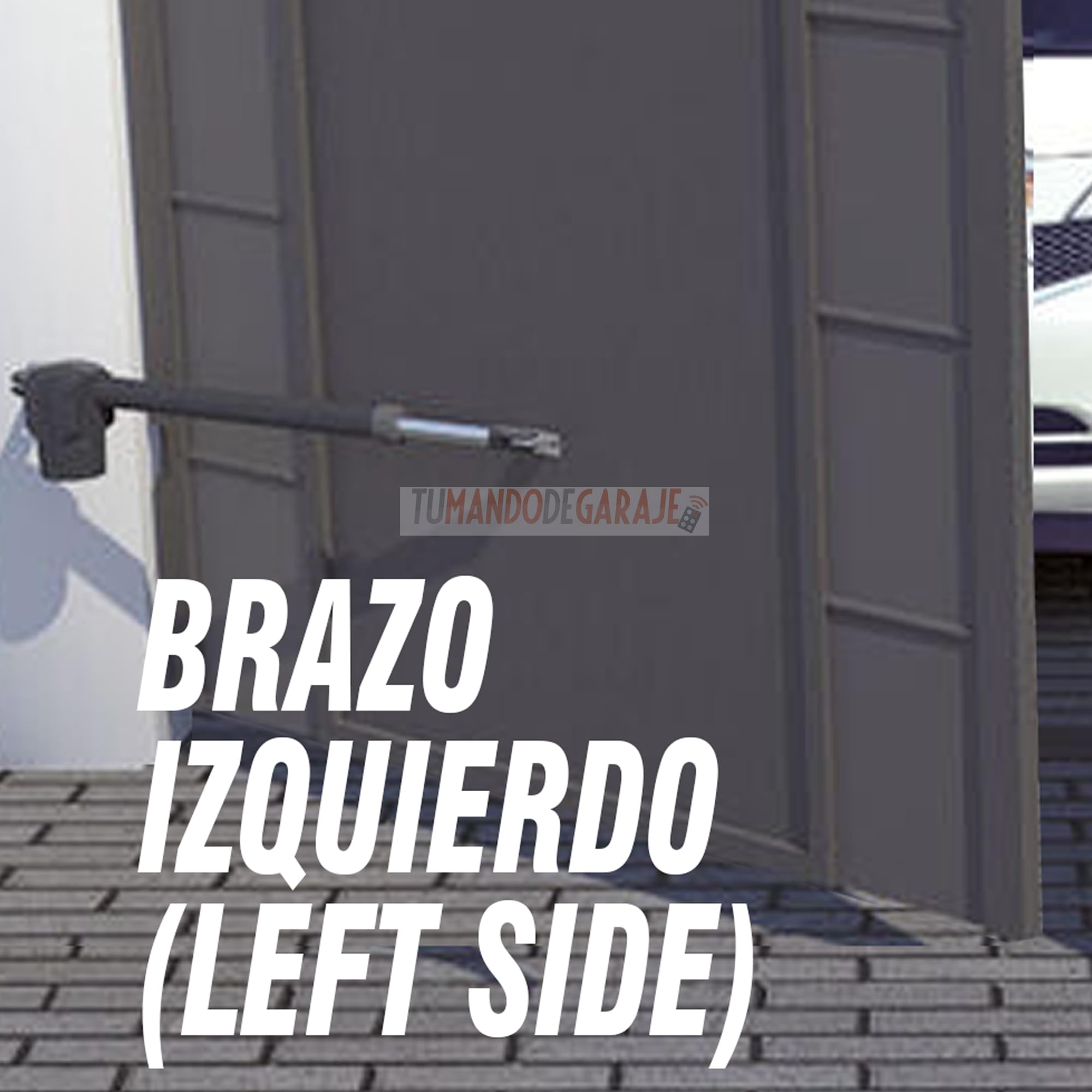 Kit Motor de Brazo Motorline Lince 400 para Puerta batiente de 1 Hoja hasta 3m. Kit Completo motorización Cancela 1 Hoja Calidad Profesional Cuadro fotocelula Espejo 2 mandos (Lado Izquierdo)