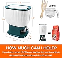 Vista 5 de Dog Food Storage Container, Dog Food Storage Contianer with Scoop,Moisture Proof Pet Food Storage Containers for Small Dog Food Storage and Cat Food