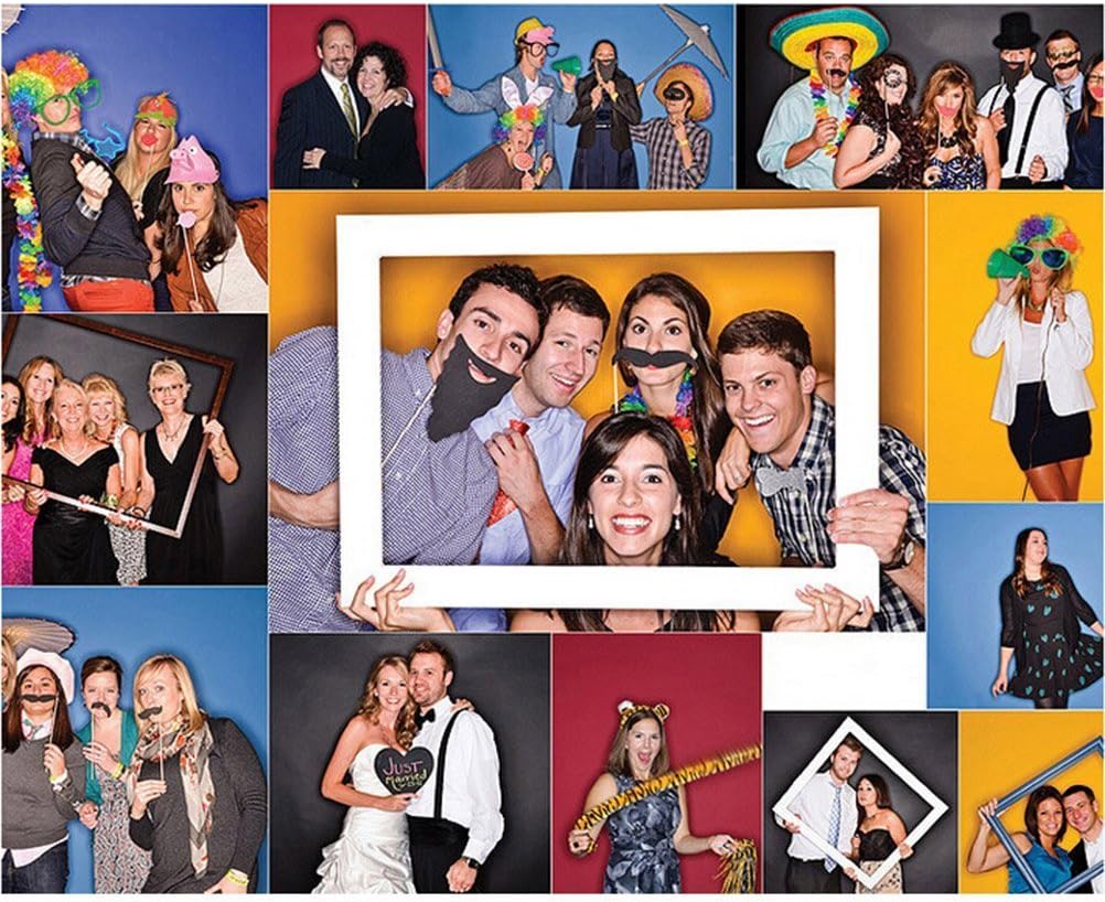 Veewon 60th Birthday DIY Kit, 36pcs Colorful Photo Booth Props, Paper Material, Unisex, Suitable for His or Hers Celebration - Image 5