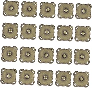 BETOOKY Kit De Confecção De Roupas Com Fecho Magnético De 20 Peças Fecho De Bolsa Magnética Para Carteira De Livro De Couro Carteira De Couro Costurada Em Fecho Fecho Magnético De 15 Mm