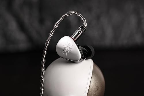 Miniatura 8 de Linsoul Kiwi Ears Quinteto in Ear Monitor, 1DD + 2BA + 1 Planar + 1 PZT Hybrid Driver Earphone, con cable OFC chapado en plata desmontable, placa