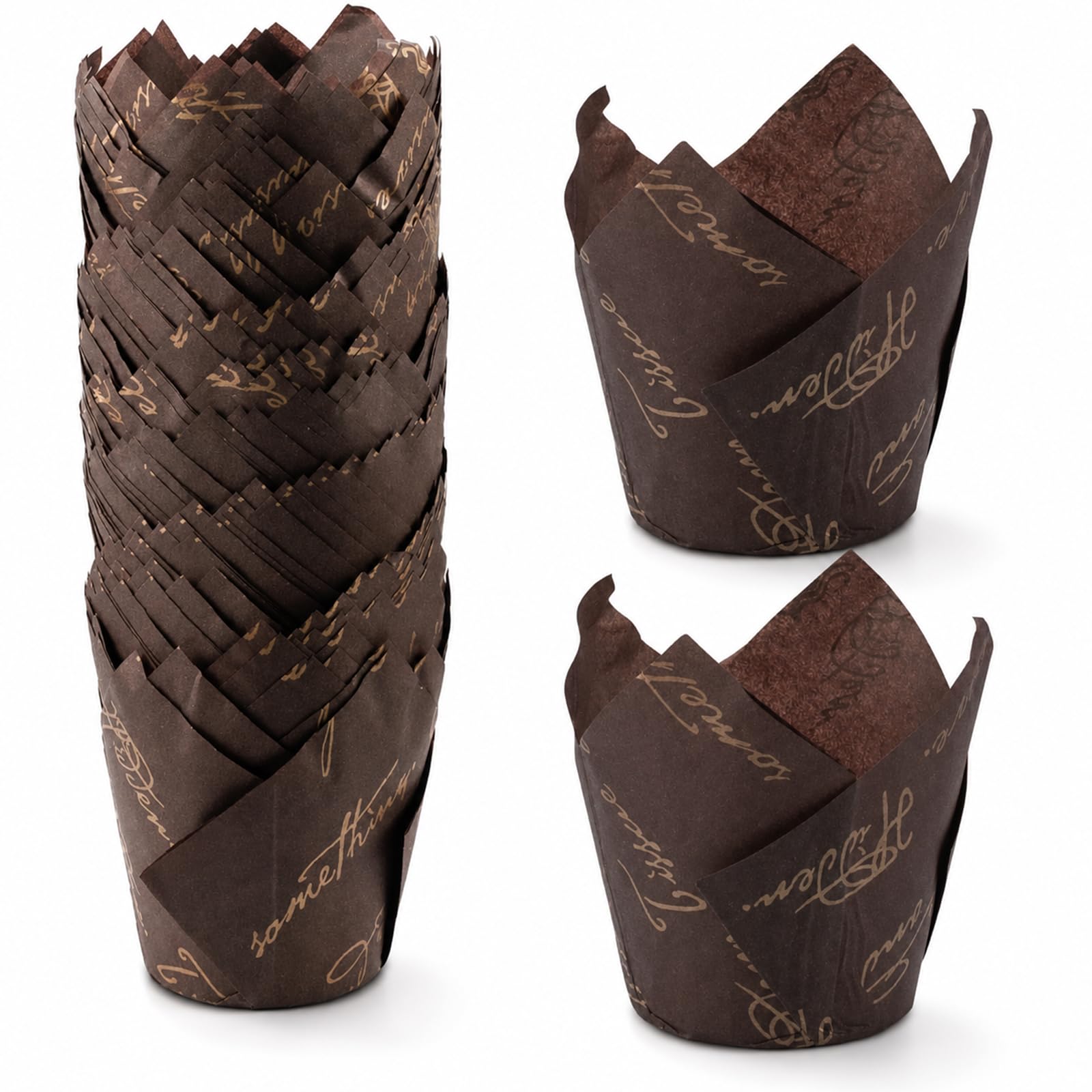 150 Pcs Muffin Cases for Baking Tulip Coffee