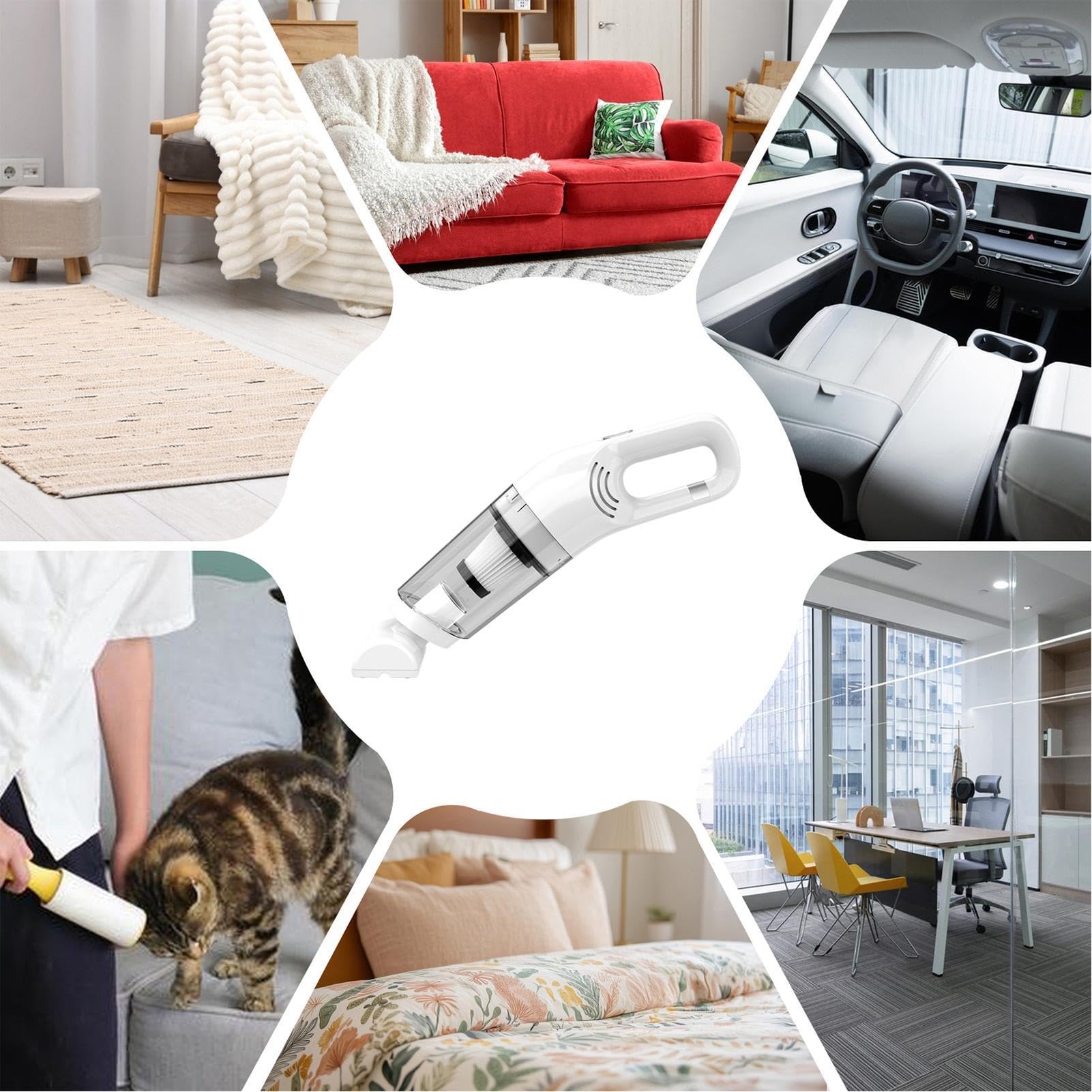 Aspiradora Inalámbrica Para Pelo De Mascotas Succión De Polvo Y Suciedad | Aspiradora Recargable Sin Cable Para cocina, encimera, dormitorio, alfombra, tapete, sofá y tapet