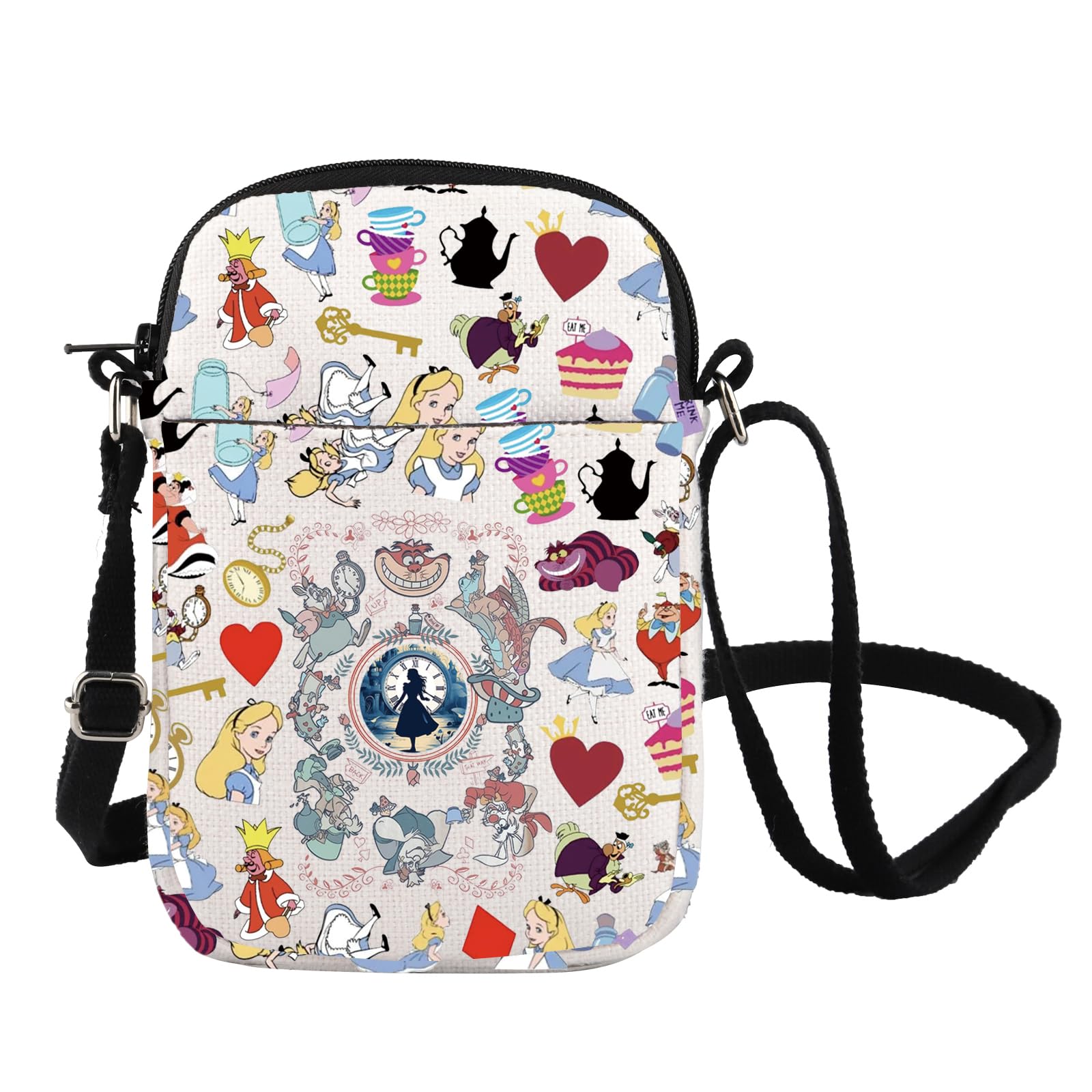 Alice Inspired Crossbody Bag Wonderland Merch Magic Kingd*m Gift Alice Fan Gift Cheshire Cat Lover Shoulder Bag