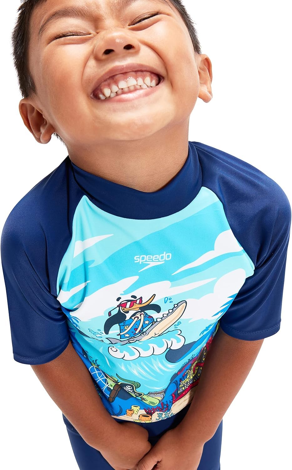 Speedo Jungen Learn to Swim Sun Protection Top & Shorts Schwimmbekleidung (1er Pack)