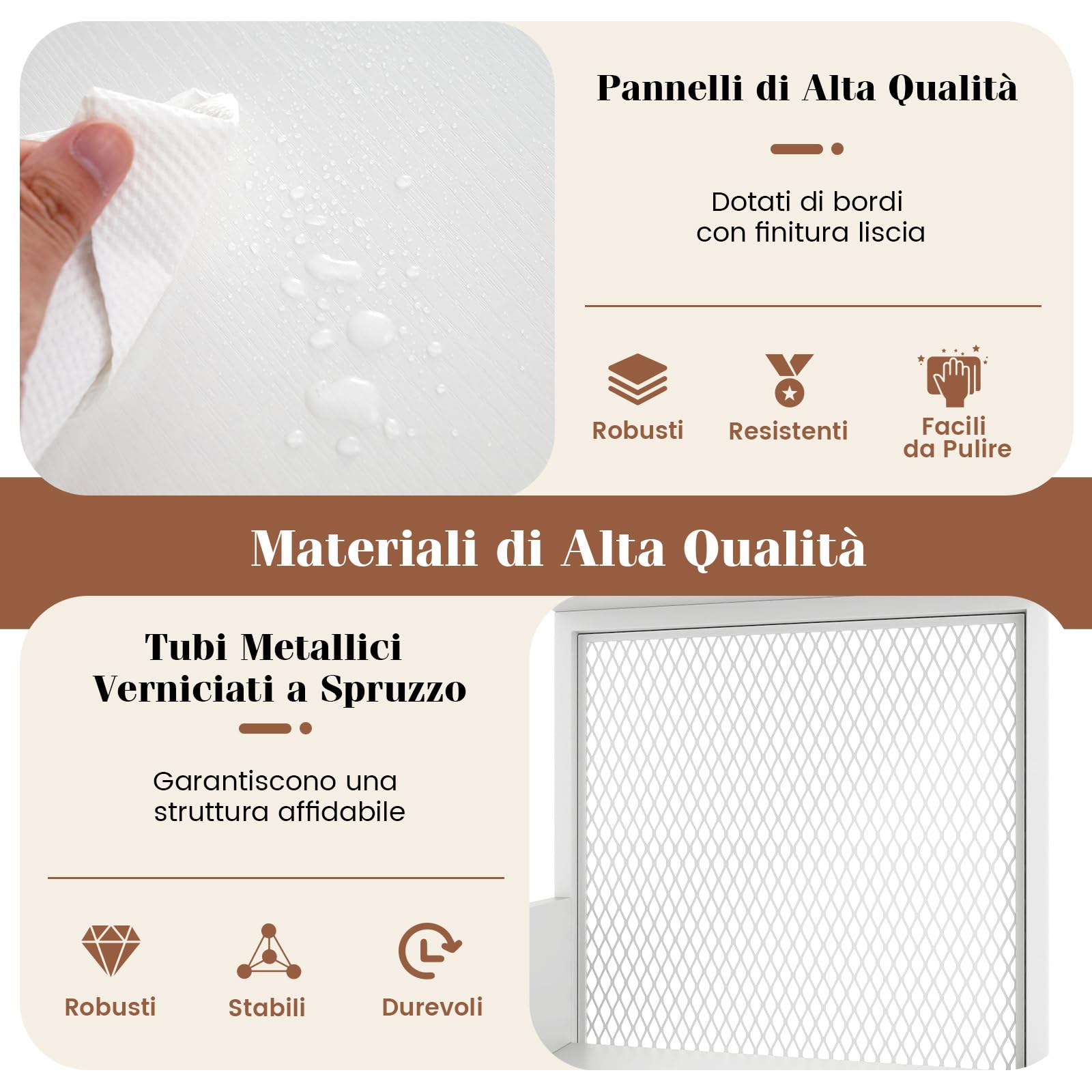 COSTWAY Supporto per Giradischi a 3 Ripiani, Fino a 300 Album, Porta Giradischi Vinili con 3 Separatori Rimovibili e Struttura in Metallo, Mensola di Archiviazione, 83x36x76,5 cm (Bianco)