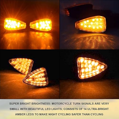 Miniatura 7 de 4PCS Mini Stalk Flecha Luz Motocicleta Señal de Giro Luces Luces Delanteras Luces Traseras Adecuado para todo tipo de locomotoras de 12V