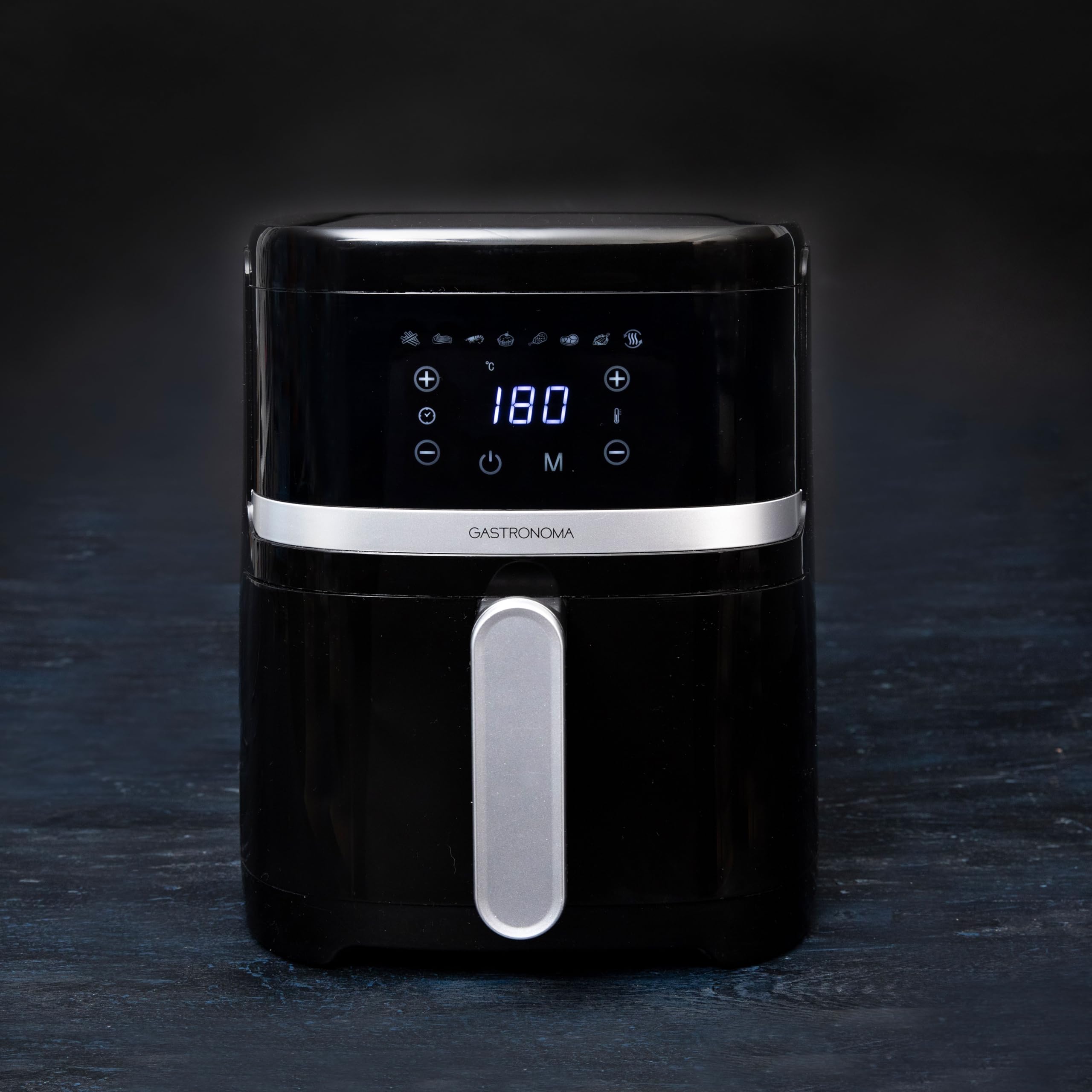 Gastronoma 18290005 Airfryer Gastronoma 18290005 - Airfryer con una capacidad de 4,2 litros, pantalla táctil digital y protección contra sobrecalentamiento - Negro/Plata
