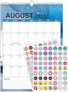 2023-2024 Wall Calendar, 18 Months Large Size 17X12 inch, Runs from July 2023 to December 2024, Monthly Goal, To-do List, Notes, Perfect for Organizing for Office Home (Gradient)