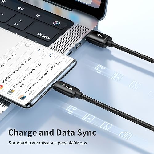 Miniatura 7 de mcdodo Cable USB C, cable de carga USB C a USB C de 240 W, PD 3.1 tipo C, iPhone 15, cable de carga rápida compatible con MacBook Pro, iPad Pro Air,
