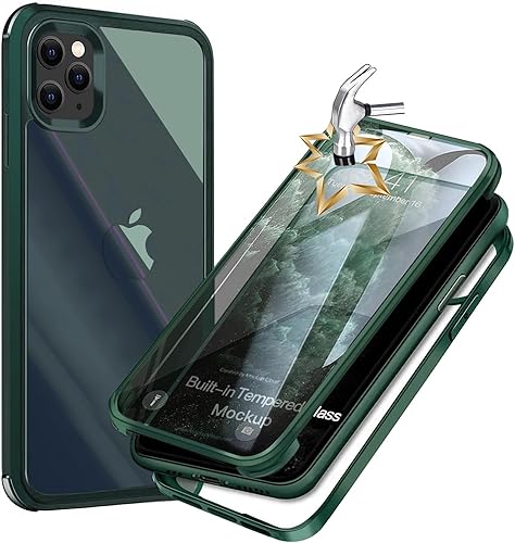 UBUNU Funda para iPhone 14 Pro Max 6.7 pulgadas, nueva funda protectora de doble capa de cuerpo completo transparente con protector de pantalla