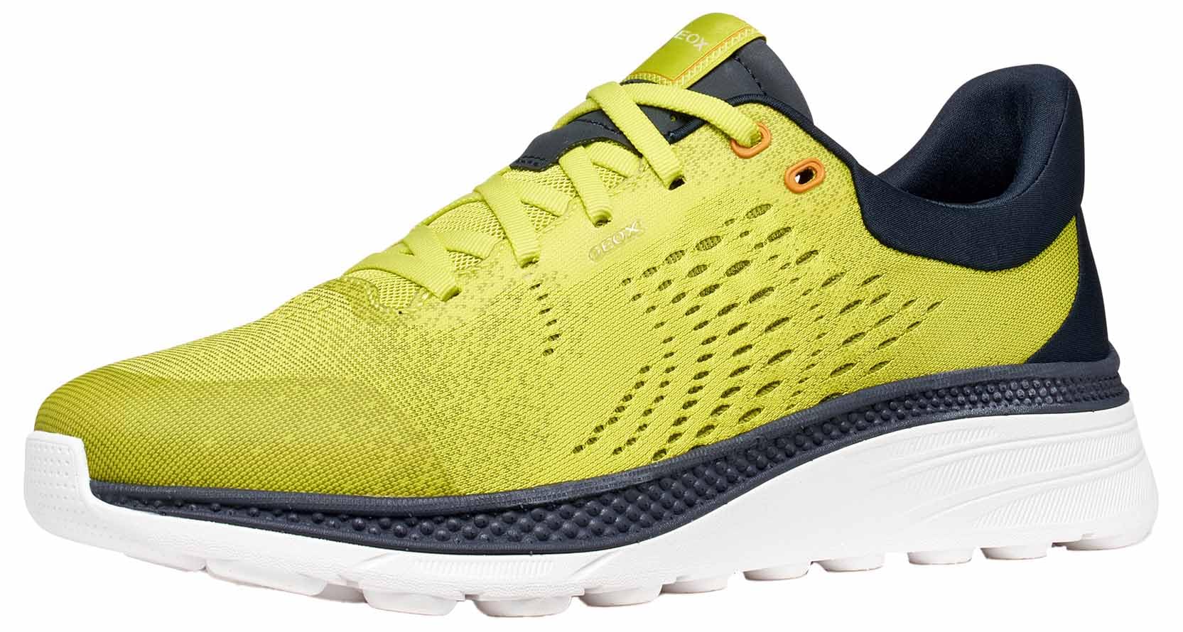 Geox Men's U SPHERICA ACTIF X1 Trainers, Lime Green/Navy, 44 EU