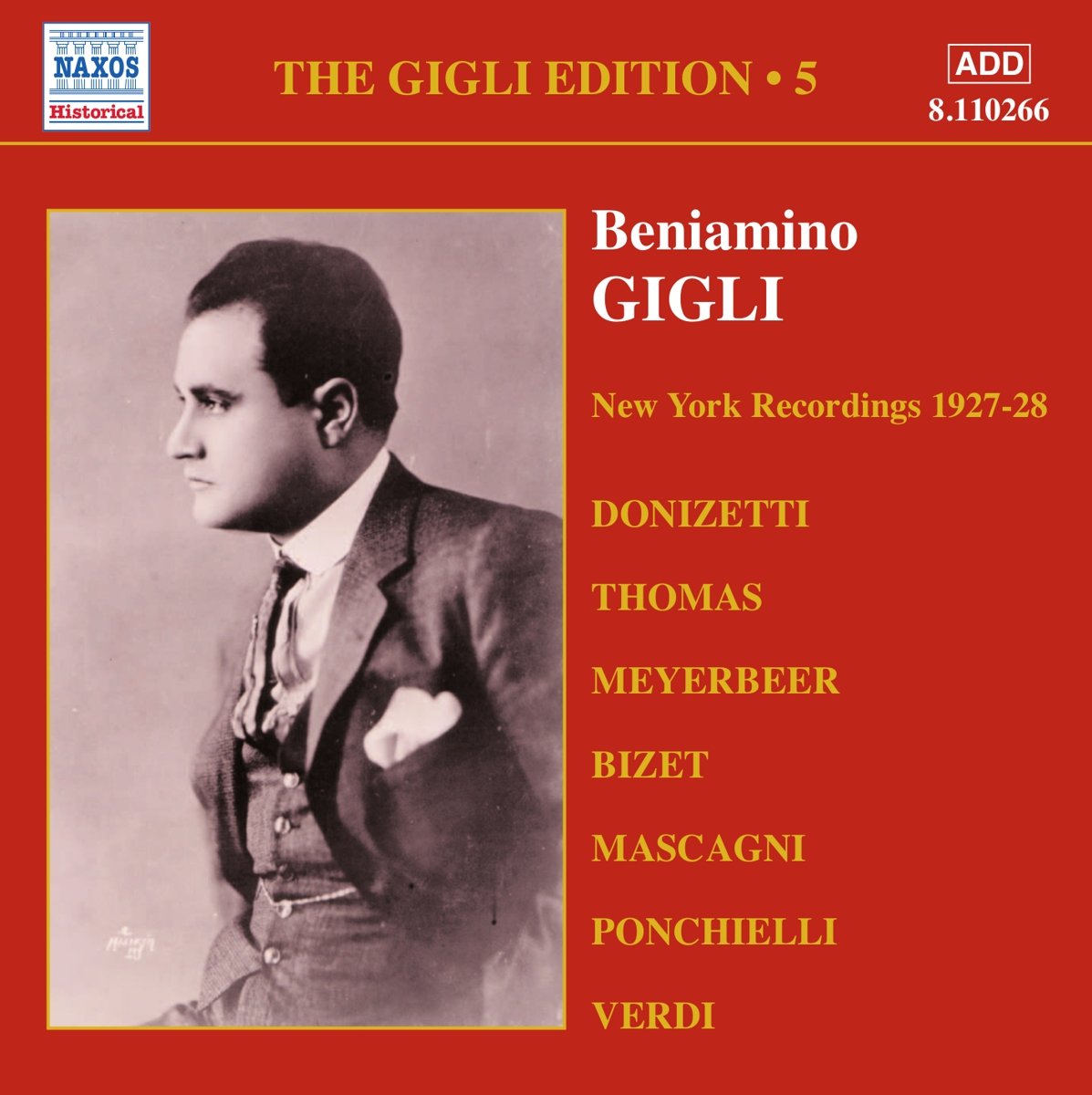 GIGLI, Beniamino: New York Recordings