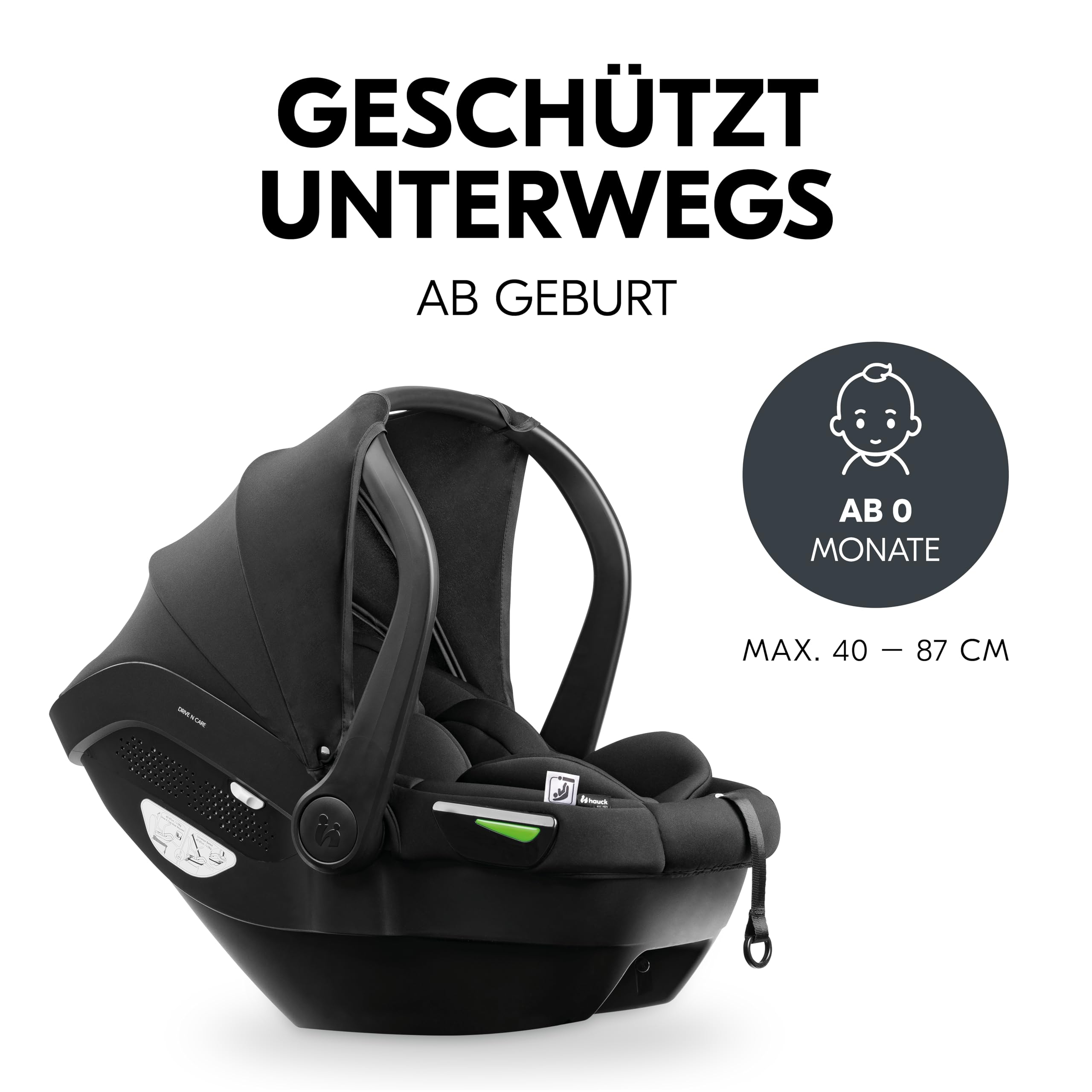 hauck Kinderwagen 3 in 1 Move N Care Set inkl. Drive N Care i-Size  Babyschale & Babywanne, Mocha/Black - ab Geburt bis 22 kg - Wendbar,  Hhenverstellbar & Faltbar - UV-Schutz 50+ : Amazon.de: Baby