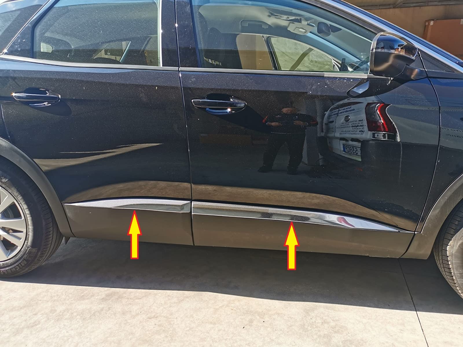 manox Per Peugeot 3008 SUV 2016 + 4 TLG Laterale Listello di Protezione Acciaio Inox Cromo