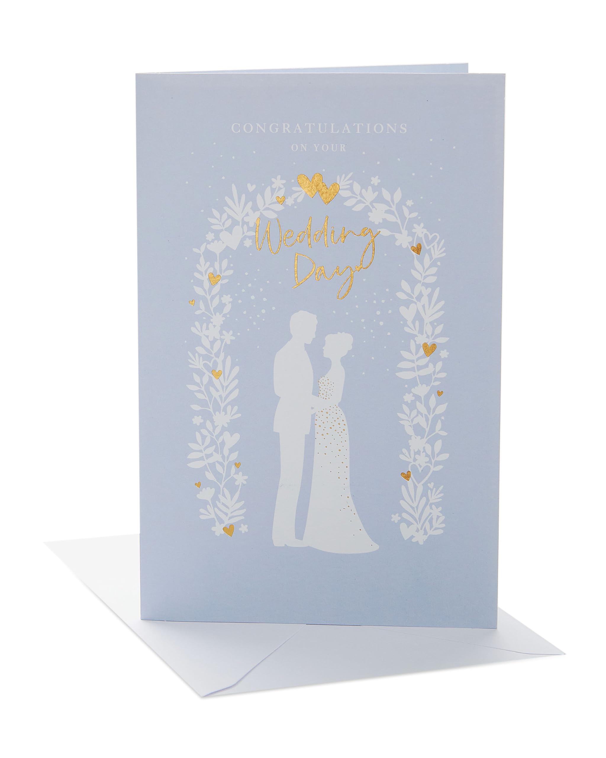 UK Greetings Wedding Card for A Special Couple - Silhouette Design - Thinking of You Range