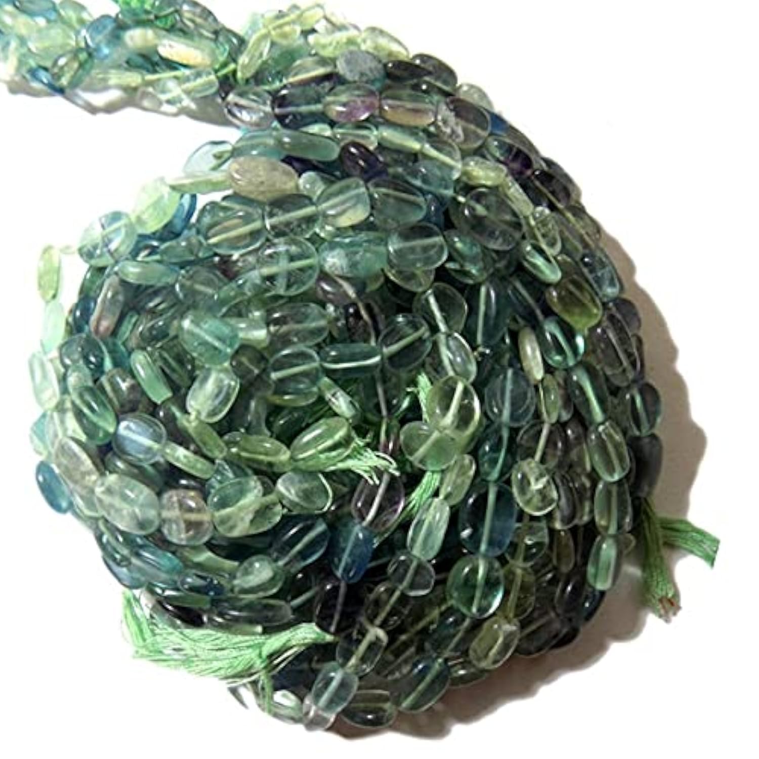 Perles de fluorite naturelle forme fantaisie pour création bijoux