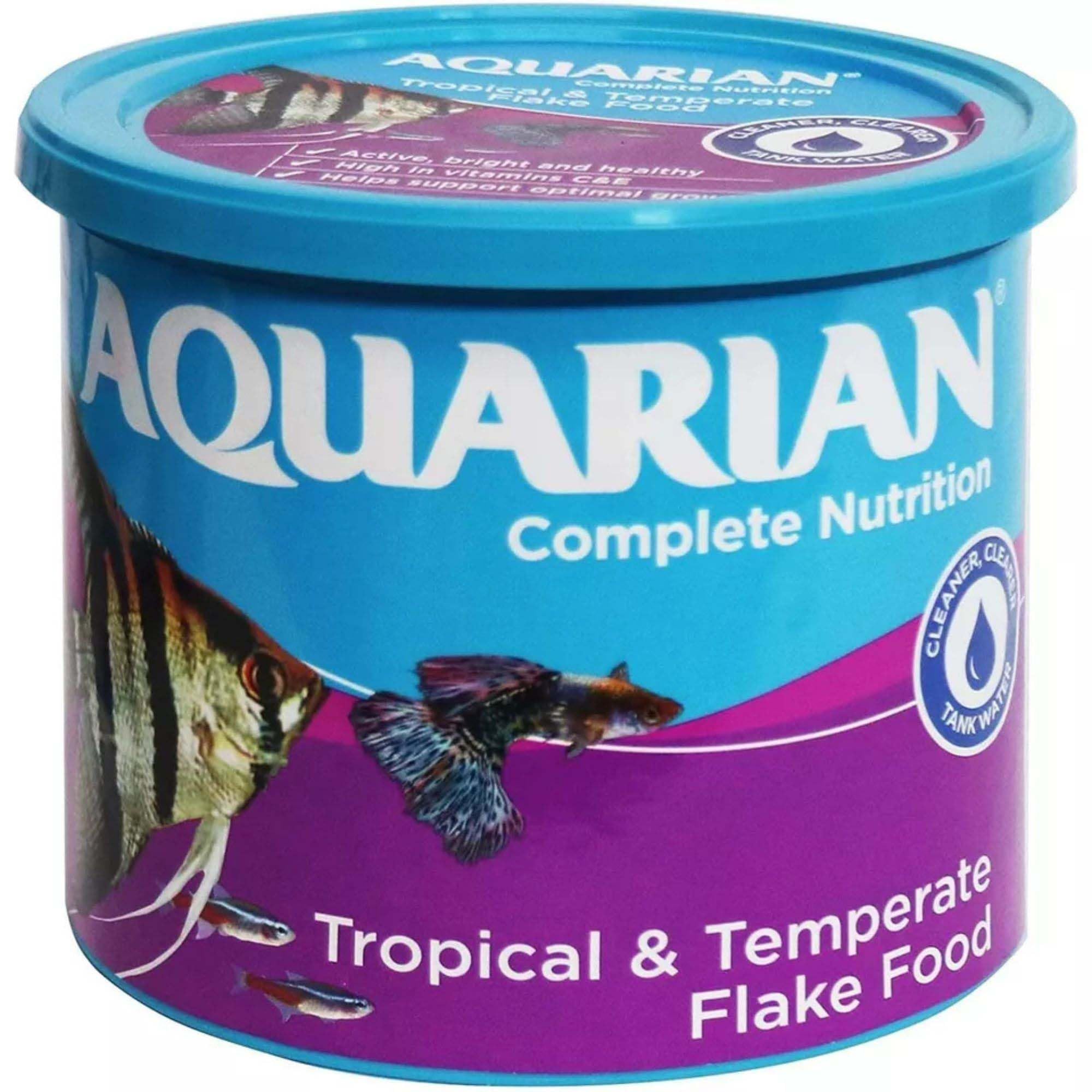 Aquarian Tropical Fish Food Flakes, 200g – Complete Diet for Aquarium Fish, Natural Ingredients