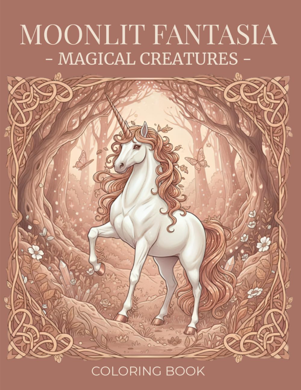 Magical Creatures Coloring Book: Moonlit Fantasia Series