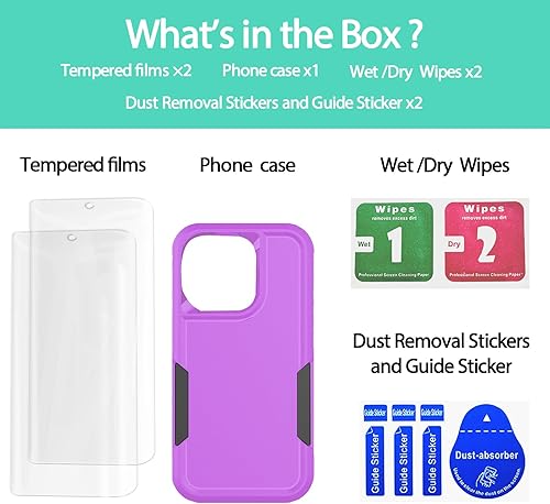 Miniatura 3 de Jeylly Funda 3 en 1 para Moto Edge+ Plus 2023, con 2 protectores de pantalla flexibles híbridos de plástico duro de silicona suave, a prueba de