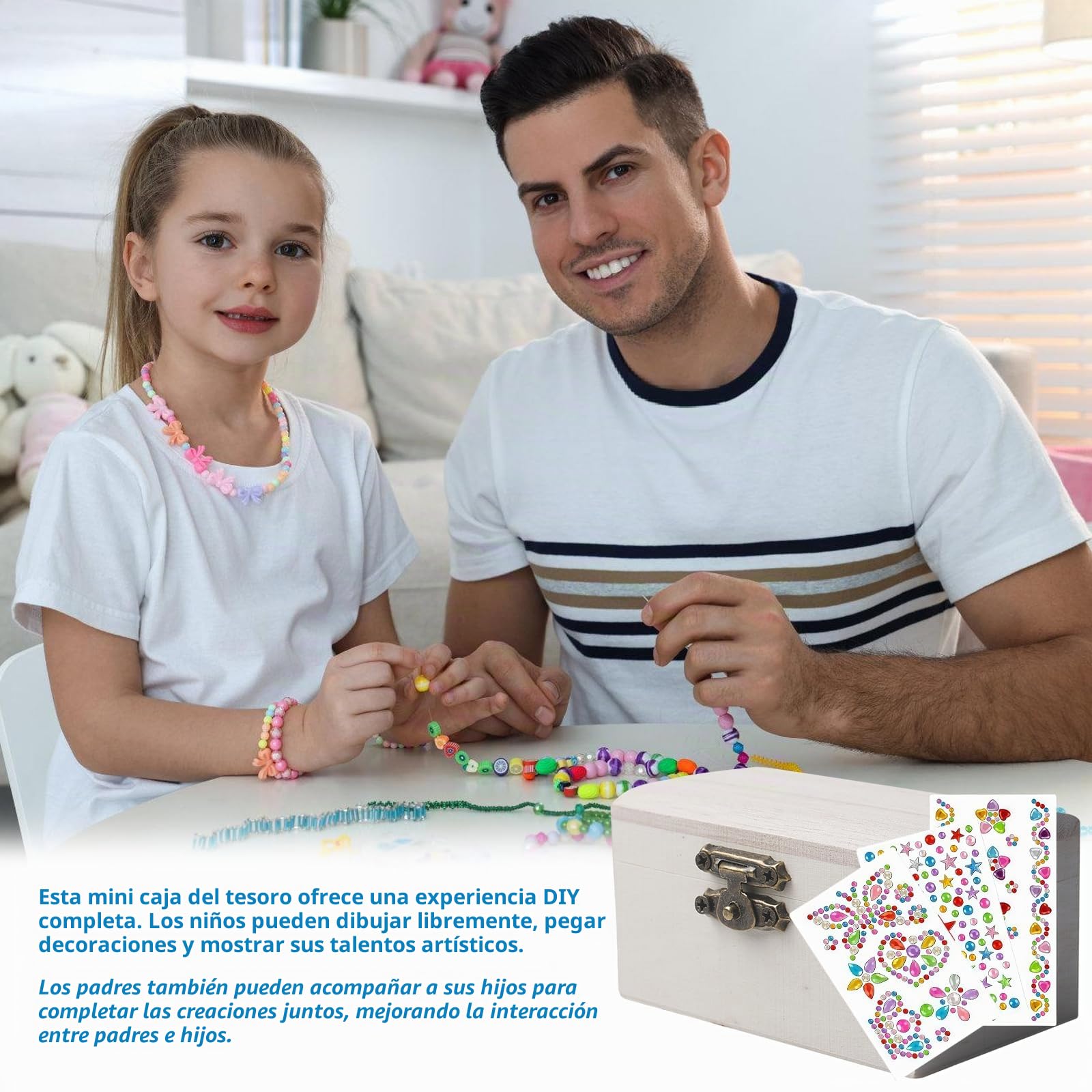 Mini cofre del tesoro: 12 cajas pequeñas de madera con tapa con 3 pegatinas, cofre del tesoro de cumpleaños infantil para pintar, caja de regalo para fiestas de cumpleaños, juguetes creativos