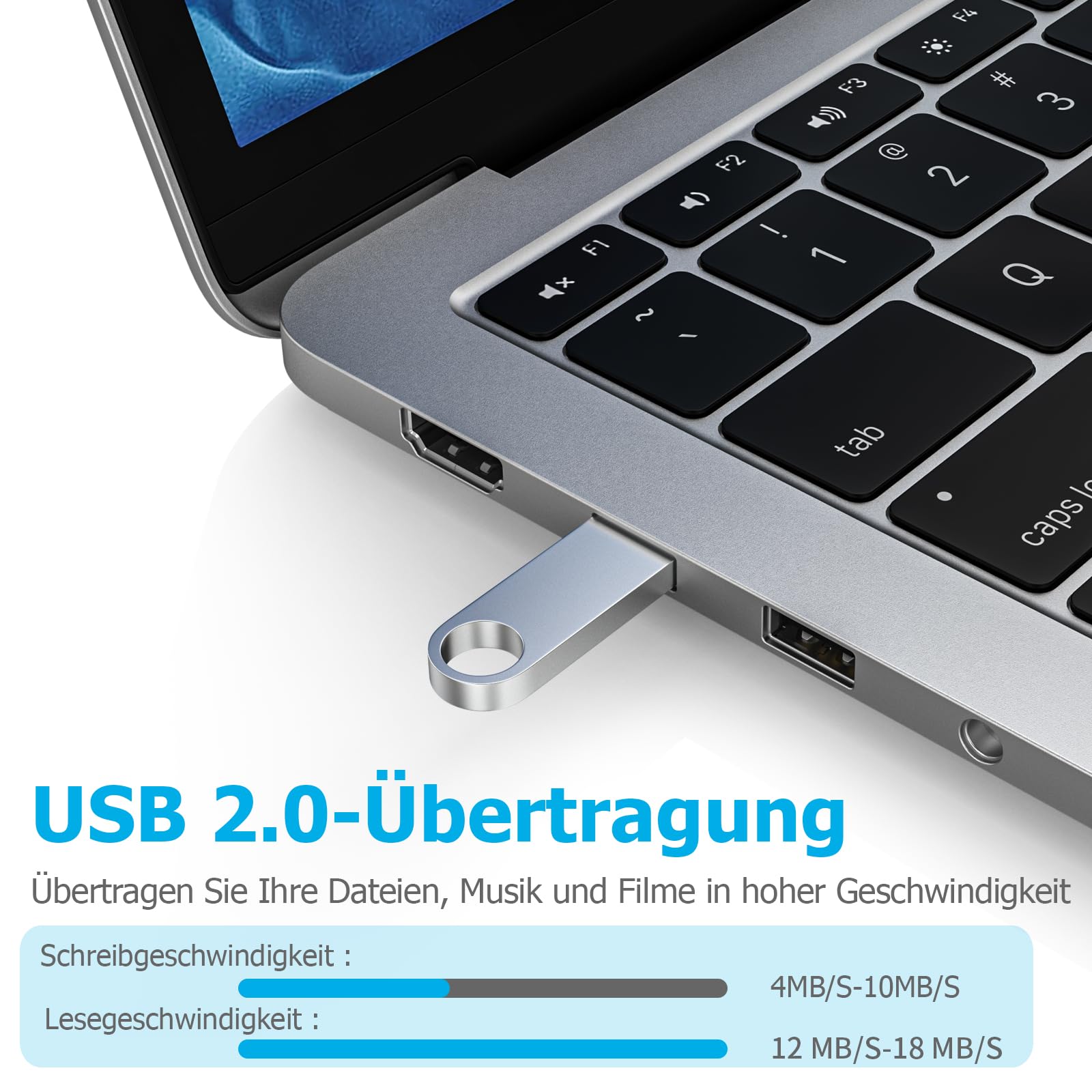 Pendrive 8GB 10 Piezas,ABLAZE Mini Metal Memoria USB 2.0 Impermeables 8 GB Pen Drive 10 Pack para computadora portátil, computadora, televisión, automóvil…
