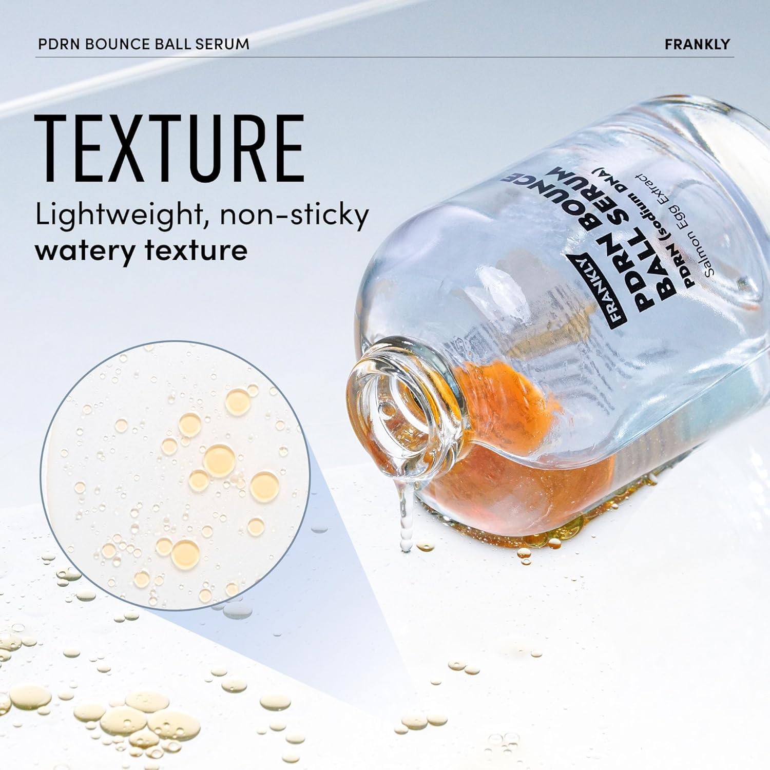 FRANKLY Salmon PDRN Bounce Ball Serum – 99% Pure PDRN Salmon DNA for Post Microneedling Recovery, Redness & Damaged Skin Repair | Glass Skin Korean Skincare | Lightweight, Non Sticky | 1.01 fl oz - Image 7