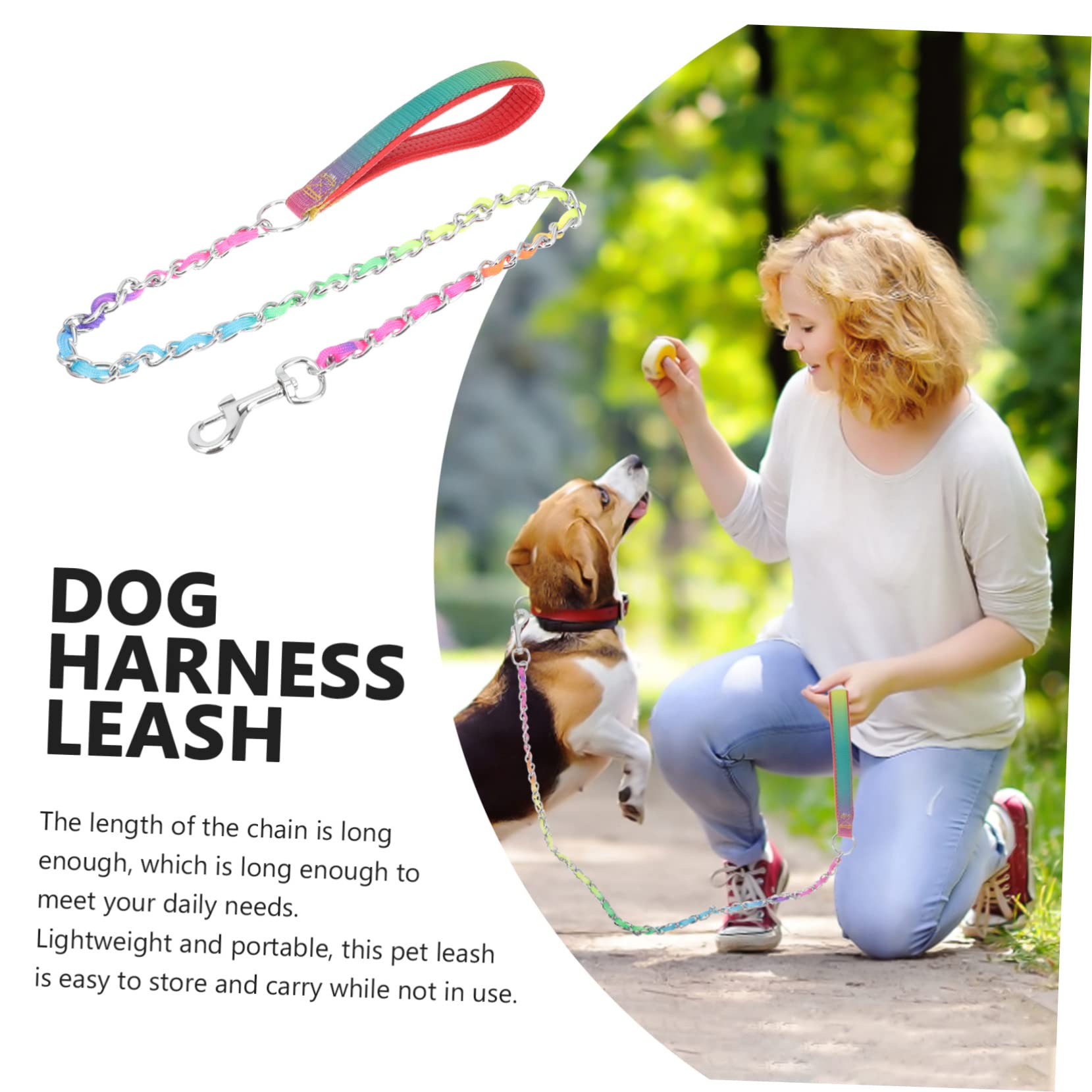 SUPVOX 2piezas Correa De Perro De Resistente Al Desgaste Cuerda De Cadena para Mascotas para Actividades Al Aire y Entrenamiento De Perros