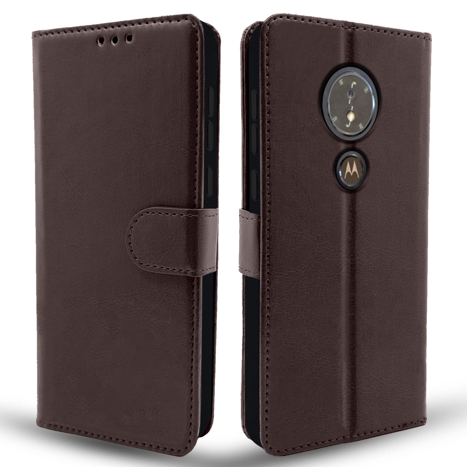 Pikkme Moto g6 Play Flip Case Leather Finish | Inside TPU with Card Pockets | Wallet Stand and Shock Proof | Magnetic Closing | Complete Protection Flip Cover for Moto g6 Play (Coffee) (B0BCJQ2MM6) Amazon Price History, Amazon Price Tracker