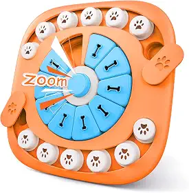 FOXMM Brinquedos de quebra-cabeça para cães, quebra-cabeça interativo para treinamento de QI e estimulação mental, distribuição de quebra-cabeças com design estridente para cães inteligentes grandes