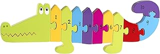 Number Puzzle, Crocodile Wooden Number Puzzle - Wooden Toys for 1 Year Old and Toddler Toys, Jigsaw Puzzle Games - Educational Montessori Toys, Early Development & Activity Toys by Orange Tree Toys