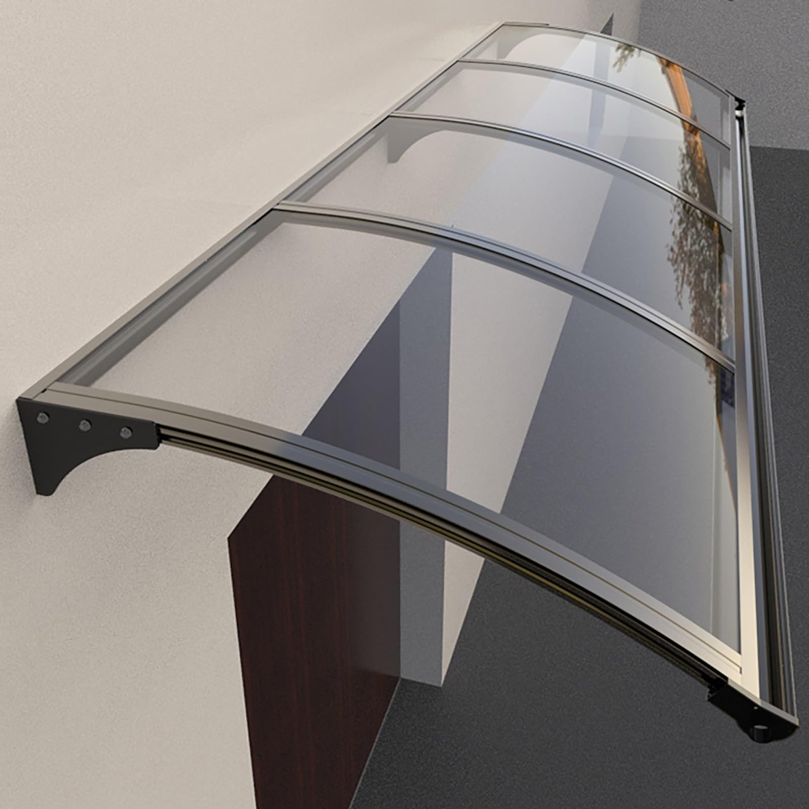 GJMSSMY Transparent Outdoor Canopy for Doors & Windows, Rain Protection Awning, Patio & Porch Cover, Weatherproof Roof Awning, Versatile for Entryways (Color:)
