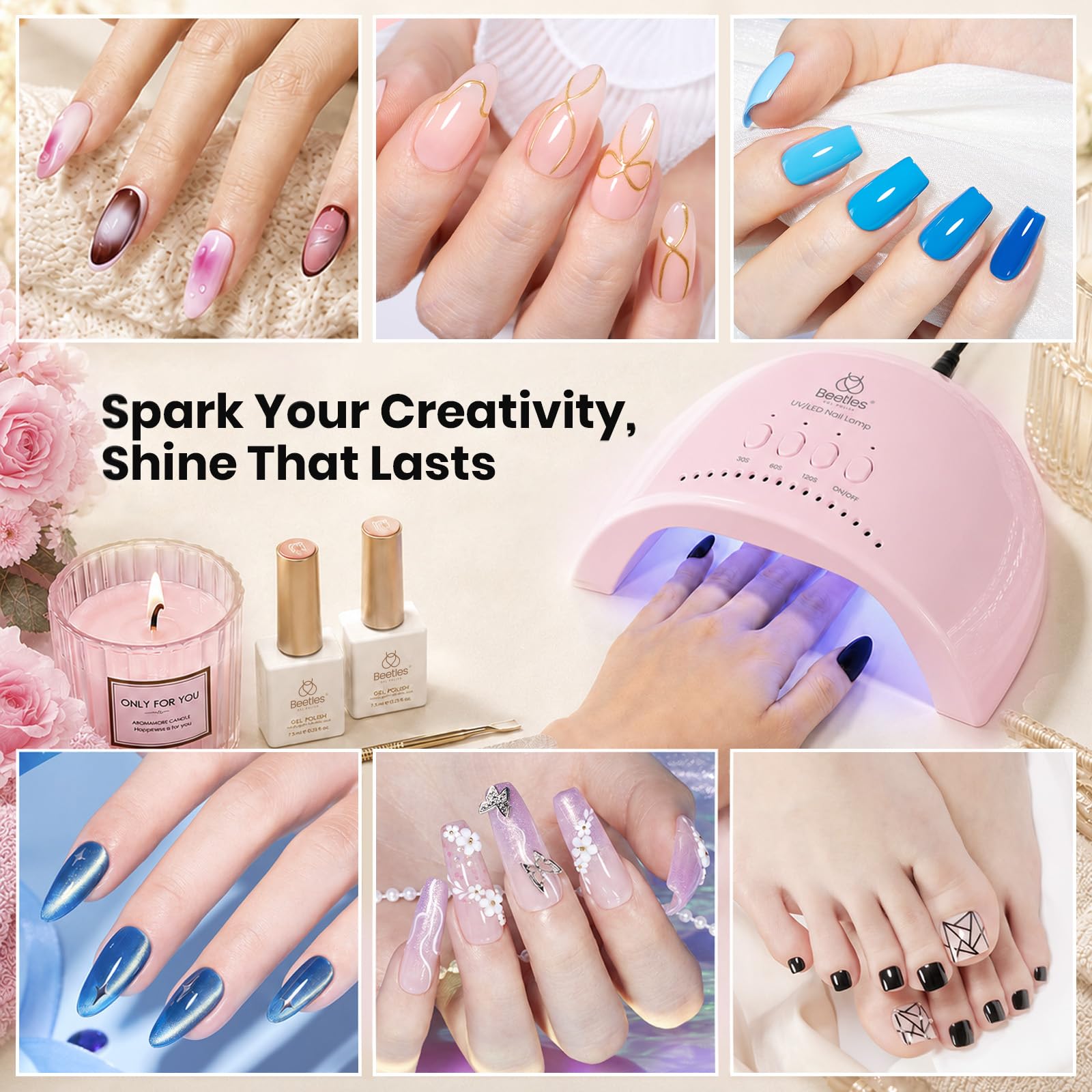 Beetles UV Nail Lamp - Fast Gel Curing -9