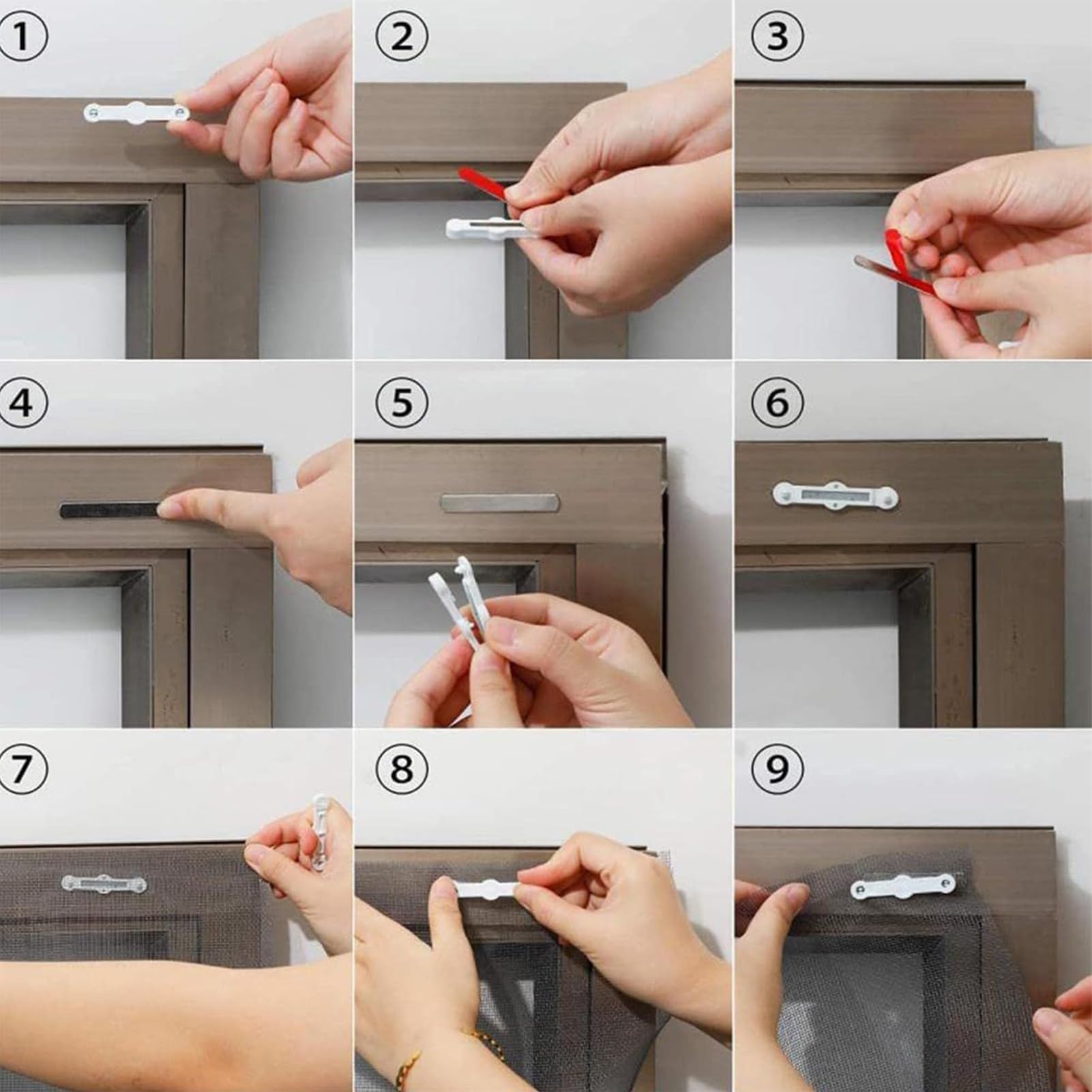 Selbstklebende Magnet-Clips für Bildschirme, vielseitige Fensterbeschläge für Restaurants, Schulen, Wohnmobile, Cafés und Büros, ideal für Eingänge und Treppen
