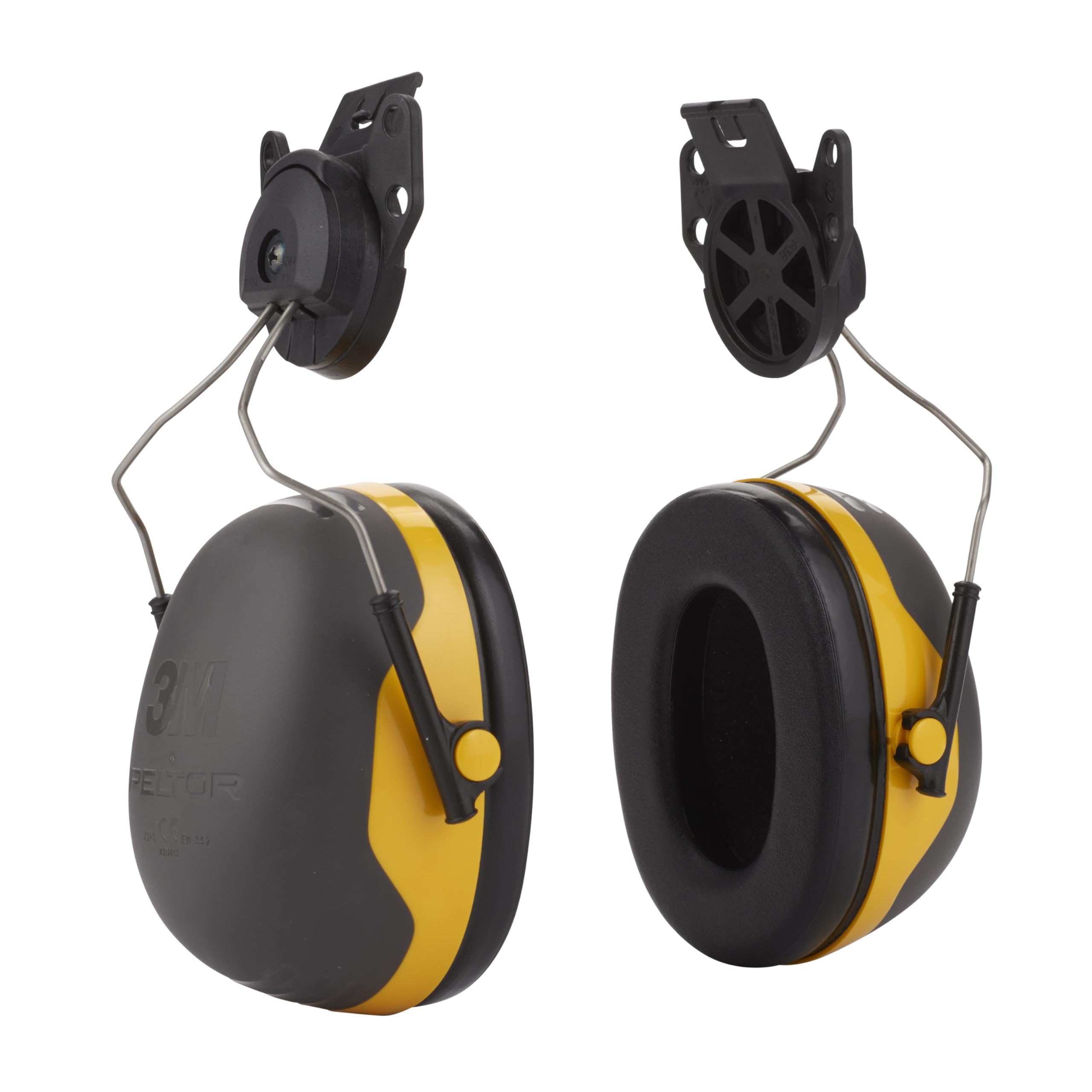 3M PELTOR Orejeras, Amarillo, Montadas en casco, 30 dB, X2P3 | 1 Orejera/Caja
