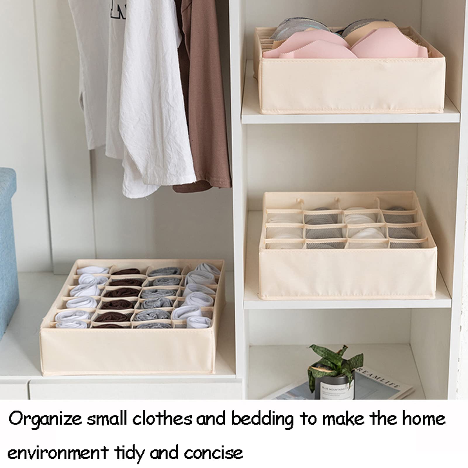 Aufbewahrungsbox for Unterwäsche im Schrank, Unterwäsche-Schubladen-Organizer, Unterwäsche-Aufbewahrungsboxen mit verschiedenen Spezifikationen for BHs, Unterwäsche, Socken, Schubladenfächer, leicht z