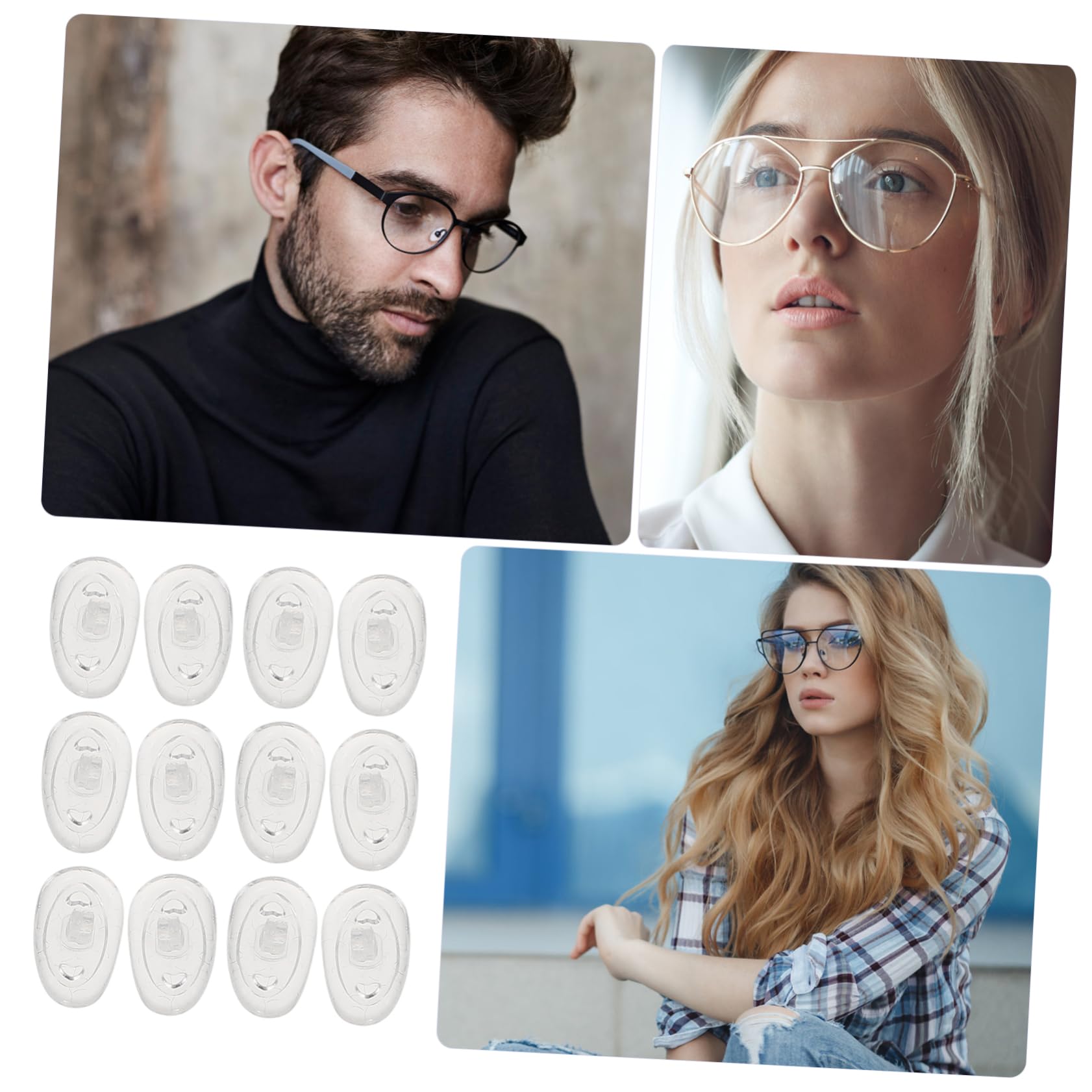 Ipetboom 50pièces Coussinet De Nez Antidérapant pour Lunettes De Plaquettes pour Lunettes Accessoires Pratiques pour Confort Stabilité des Montures