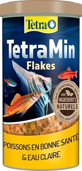 TetraMin Flakes Nutri Evolution - Aliment Complet en Flocons aux Ingrédients Naturels pour Poissons Tropicaux – Recette améliorée Sans conservateurs ajoutés Sans colorants - Boîte PET recyclé - 500 ml - 1