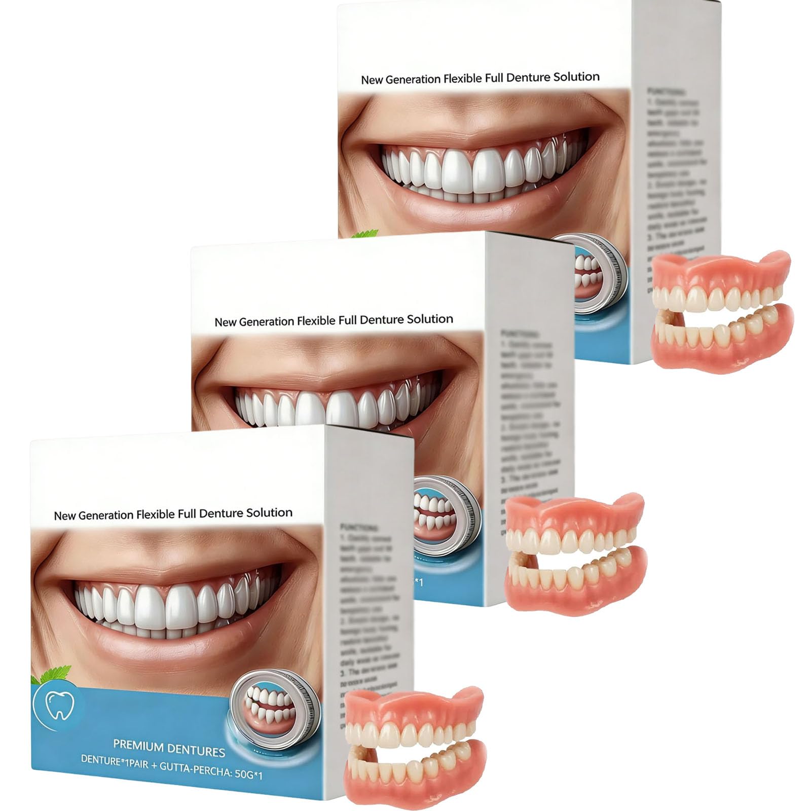 Solution flexible pour prothèses dentaires complètes et ajustement ergonomique (3pcs) - 7