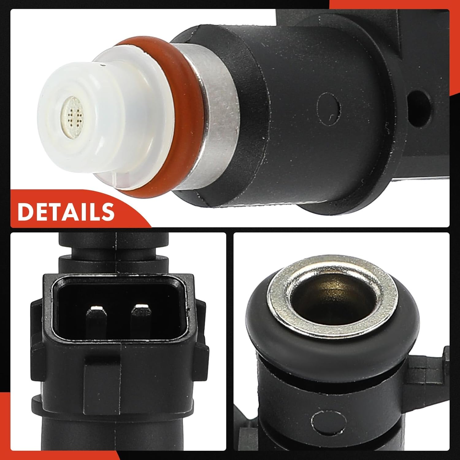 A-Premium Set of 6 Fuel Injectors Compatible with Honda Pilot 2012 2013 2014 2015, 3.5L, Replace# 16450RN0A01