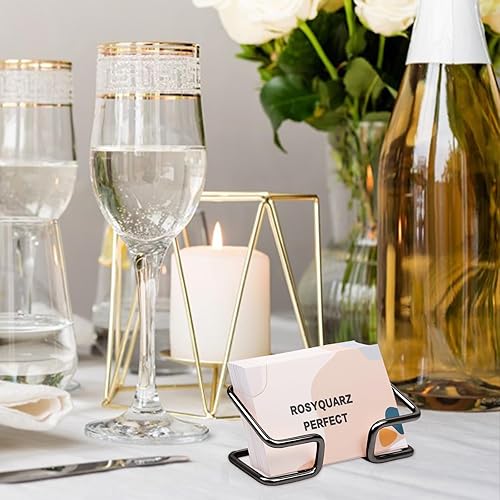 Miniatura 5 de ROSYQUARZ Escritorio para tarjetas de visita, organizador de tarjetas de visita, soporte de metal moderno, soporte para tarjetas de visita utilizado